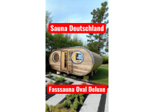 Fasssauna Oval Deluxe 5,0×2,45 m von Thermowood Production – Premium-Qualität aus der Ukraine für Deutschland!
