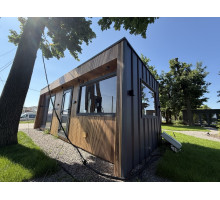 Mobile Premium Sauna 7.0×3.2 m Garden Sauna-42 made of thermally modified wood | Thermowood Production