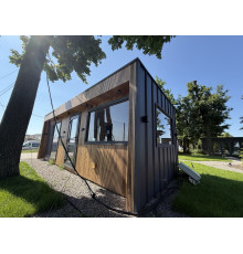 Mobile Premium Sauna 7.0×3.2 m Garden Sauna-42 made of thermally modified wood | Thermowood Production