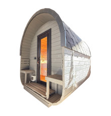 Premium Gartensauna & Wellnessoase «OVOID» (2,5х2,23m) Exportserie für den deutschen Markt