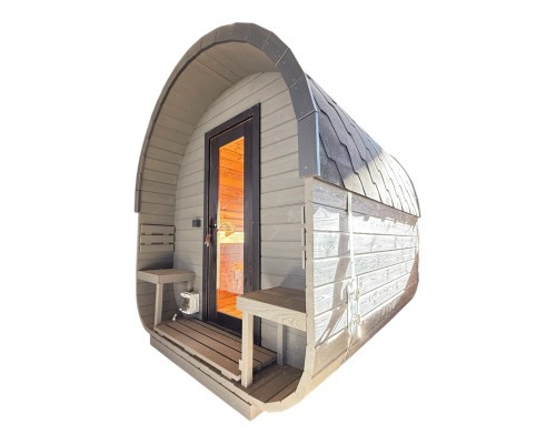 Premium Gartensauna & Wellnessoase «OVOID» (2,5х2,23m) Exportserie für den deutschen Markt