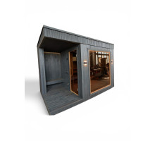 Fertige mobile Sauna 3,6 x 2,3 x 2,5 m Gartensauna-61
