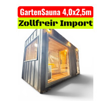 Premium-Modulsauna 4,0 x 2,5 m | 11,9 m² Gartensauna 62 für Ökotourismus und Glamping