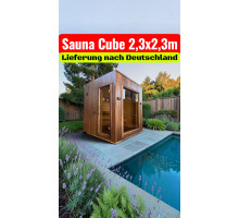 Premium Modulsauna CUBE 2,3×2,3×2,55m