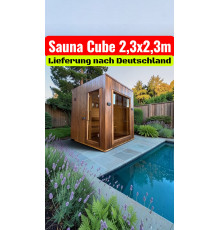 Premium Modulsauna CUBE 2,3×2,3×2,55m