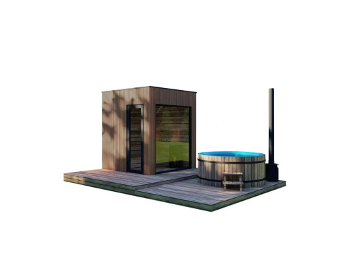 Thermowood CUBE 2,3x2,3m modulare Sauna von Thermowood Production