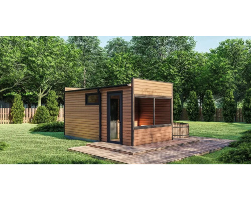 Gartensauna-6, eine schlüsselfertige Minisauna für Ihre Datscha, 6x3m, vom Hersteller