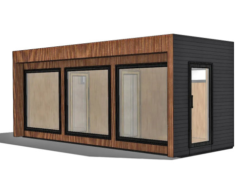 Thermowood CUBEx3 Dreifach-Würfel-Modulsauna 6,87 x 2,56 m von Thermowood Production