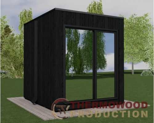Modulare VIP-CUBE-Sauna 2,7 x 2,4 m von Thermowood Production