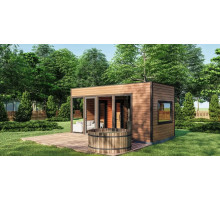Gartensauna-2 6x3m Modulsauna, schlüsselfertig vom Hersteller