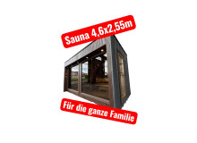 Sauna 4,6x2,55 m – kompakt im Maß, aber grandios im Gefühl!