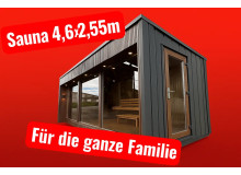 Sauna 4,6х2,55 m — kompakt in der Größe, grandios im Erlebnis!