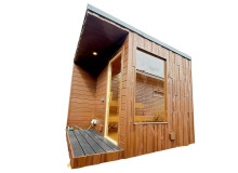 Economy CUBE 3m Sauna mit Veranda von Thermowood Production