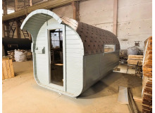 Ovale Saunen Ovoid aus Thermowood Production – Harmonie von Form und Komfort