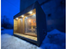 Außenpoolsauna von Thermowood Production