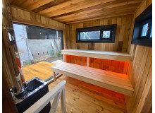 Modulare Saunen mit Panoramafenstern von Thermowood Production