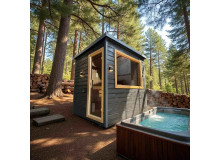 Mini-Sauna Thermoholz Produktion 2,0x2,35m