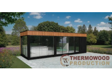 Mobile modulare Saunen aus Thermowood Produktion