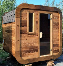 Sauna Cube Quadro Old Wood 2x2m Thermowood Production